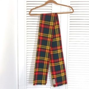 Vintage Plaid Wool Scarf by Archie Brown & Son!